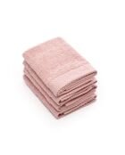 Set de 4 serviettes d'invitées Rose pétale - 30 x 30 cm
