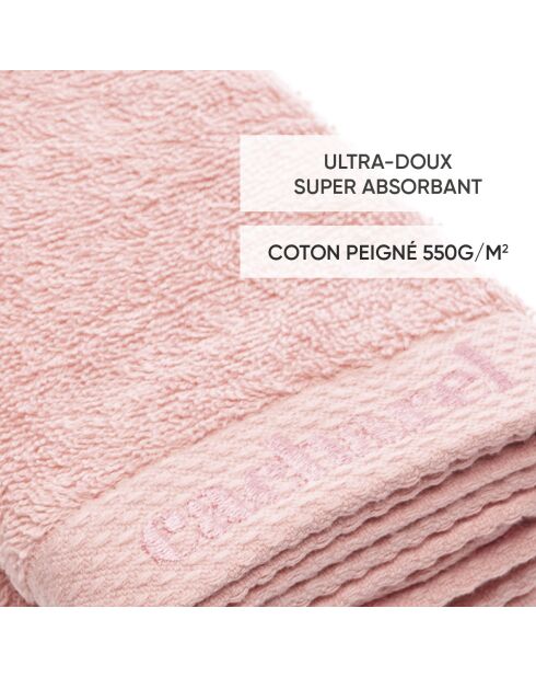 Set de 4 serviettes d'invitées Rose pétale - 30 x 30 cm