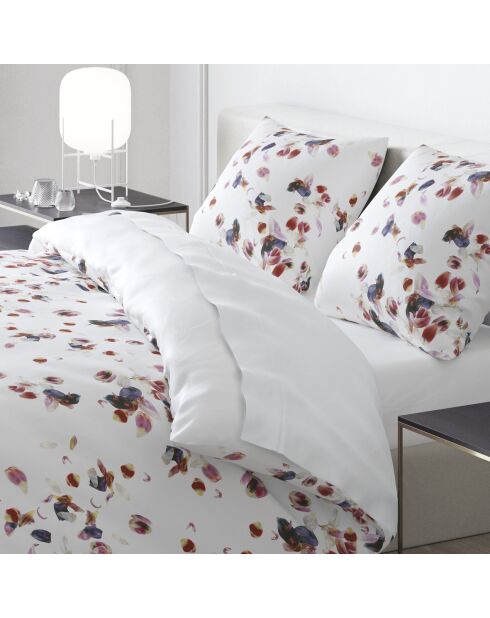 Drap plat satin de coton Aurore Blanc