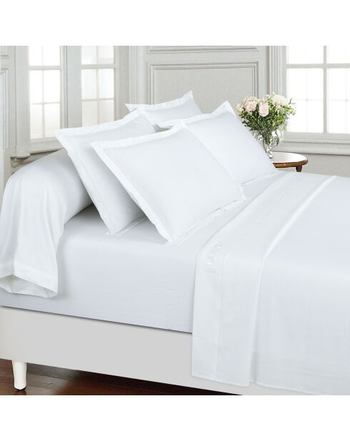 Drap plat satin de coton Uni 1 baratta Blanc 01