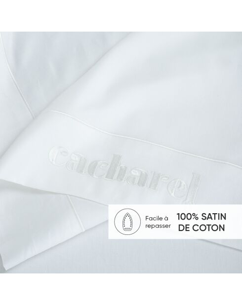 Drap plat satin de coton Uni 1 baratta Blanc 01