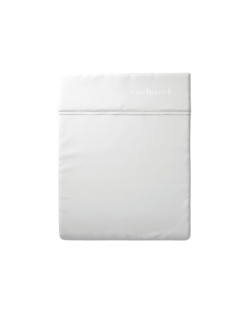 Drap plat lin / coton Uni Blanc