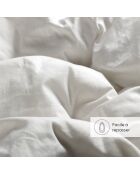 Drap plat lin / coton Uni Blanc
