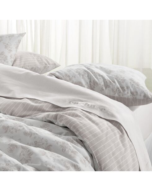Drap plat lin / coton Uni Blanc