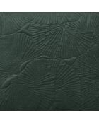 Housse de coussin velours avec dessin fleuri : vert foncé - 30 x 50 cm