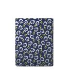 Drap plat satin de coton Pansy small Blue foncé