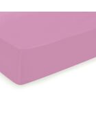 Drap-housse satin de coton Uni Rose