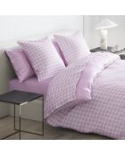 Drap-housse satin de coton Uni Rose