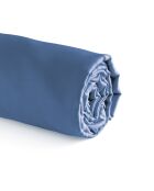 Drap-housse satin de coton Uni Bleu