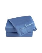 Drap plat satin de coton - Uni 1 baratta Bleu 05