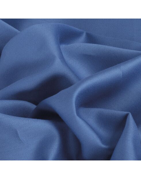Drap plat satin de coton - Uni 1 baratta Bleu 05