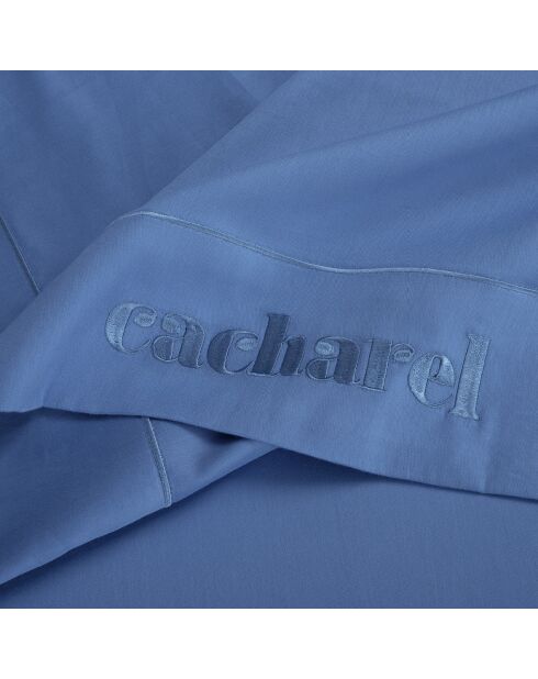 Drap plat satin de coton - Uni 1 baratta Bleu 05