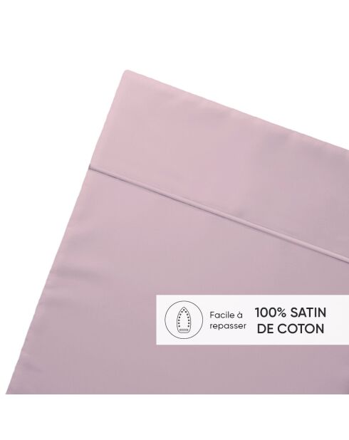 Drap plat satin de coton - Uni 1 baratta Rose 02
