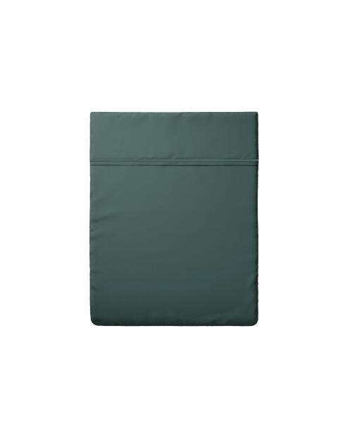 Drap plat satin de coton - Uni Vert