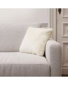 Housse de coussin imitation fourrure Blanc - 40 x 40 cm
