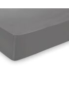 Drap-housse satin de coton Uni Gris clair