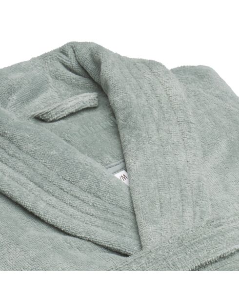 Peignoir avec col châle en coton ultra absorbant - Vert