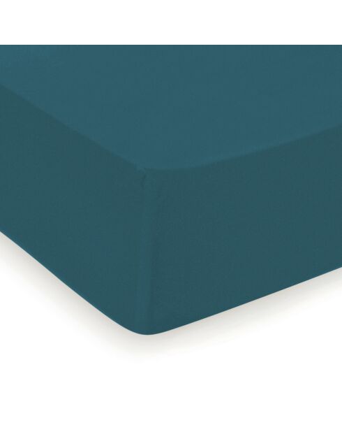 Drap-housse satin de coton Uni Vert