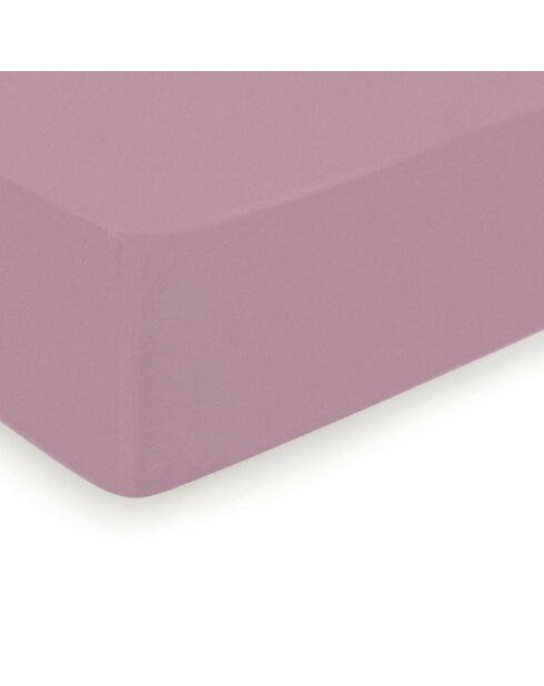 Drap-housse satin de coton Uni Rose