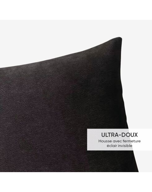 Housse de coussin Yara Gris foncé - 45 x 45 cm