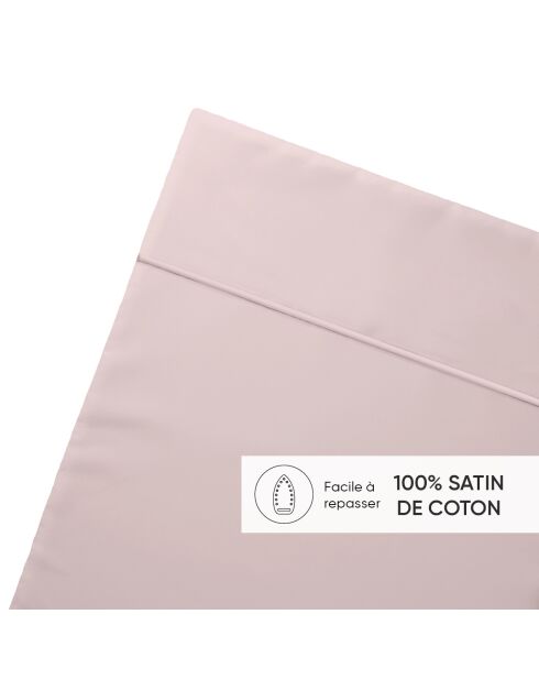 Drap plat satin de coton - Uni 1 baratta Rose 01