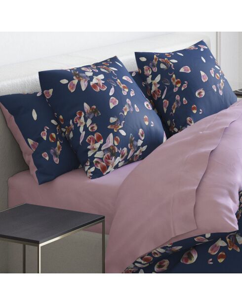 Drap-housse satin de coton Uni Rose