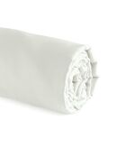 Drap-housse satin de coton Uni Vert thym