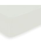 Drap-housse satin de coton Uni Vert thym