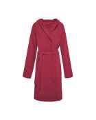 Peignoir avec capuche en coton ultra absorbant - Bordeaux - M/L