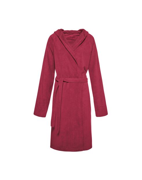 Peignoir avec capuche en coton ultra absorbant - Bordeaux - M/L
