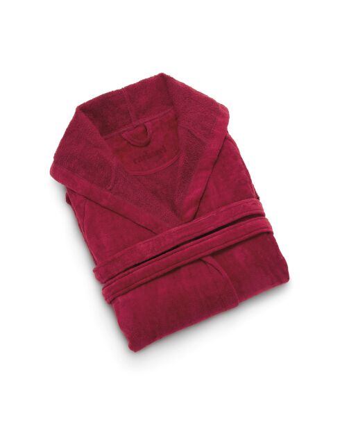 Peignoir avec capuche en coton ultra absorbant - Bordeaux - M/L