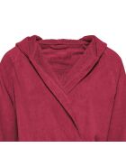 Peignoir avec capuche en coton ultra absorbant - Bordeaux - M/L