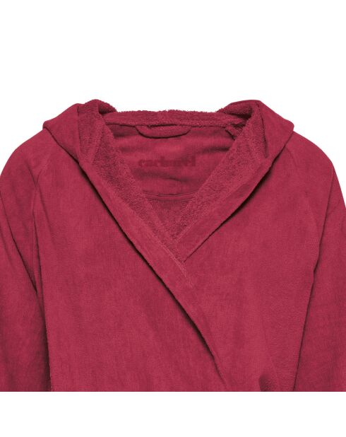 Peignoir avec capuche en coton ultra absorbant - Bordeaux - M/L