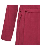 Peignoir avec capuche en coton ultra absorbant - Bordeaux - M/L