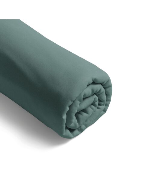 Drap-housse satin de coton - Uni Vert
