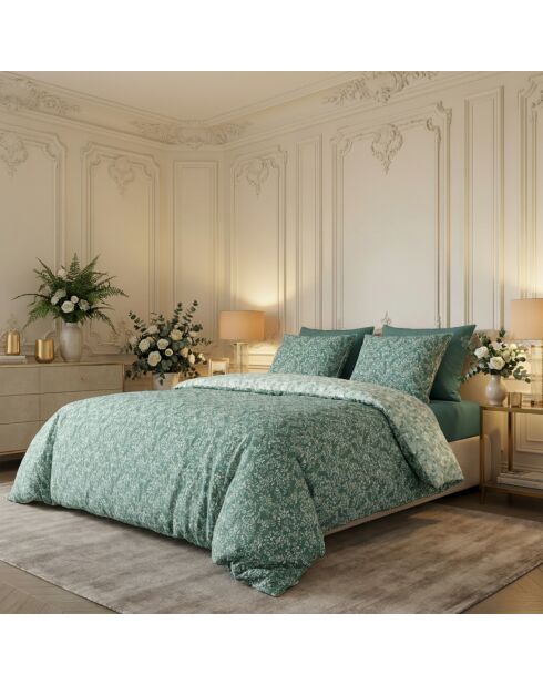 Drap-housse satin de coton - Uni Vert