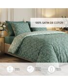 Drap-housse satin de coton - Uni Vert