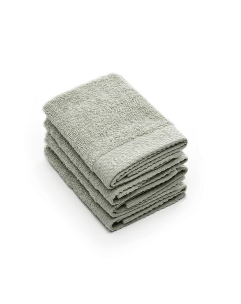Set de 4 serviettes d'invitées Vert amande - 30 x 30 cm