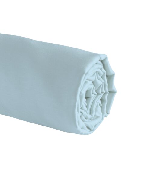 Drap-housse satin de coton Uni Vert clair