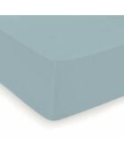 Drap-housse satin de coton Uni Vert clair