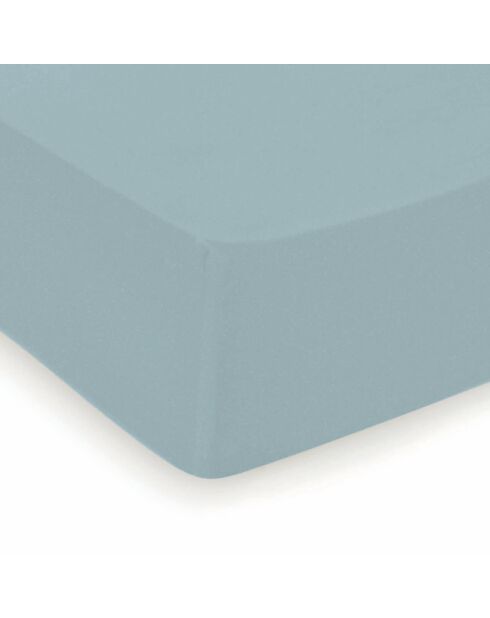 Drap-housse satin de coton Uni Vert clair