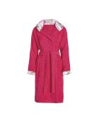 Peignoir avec capuche en coton ultra absorbant - Jardin de roses Fuschia