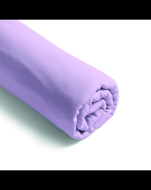 Drap-housse satin de coton - Uni Violet clair