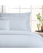 Drap plat satin de coton - Saclay Bleu clair