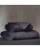 Set de 2 serviettes Gris foncé - 50 x 100 cm