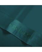Parure drap plat + drap-housse + taies rectangles satin de coton - Uni 1 baratta Bleu 08