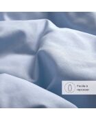 Drap plat lin / coton Uni Bleu clair