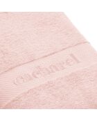 Set de 4 serviettes d'invitées Rose saumon - 4 x (30 x 30 cm)