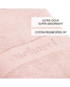 Set de 4 serviettes d'invitées Rose saumon - 4 x (30 x 30 cm)