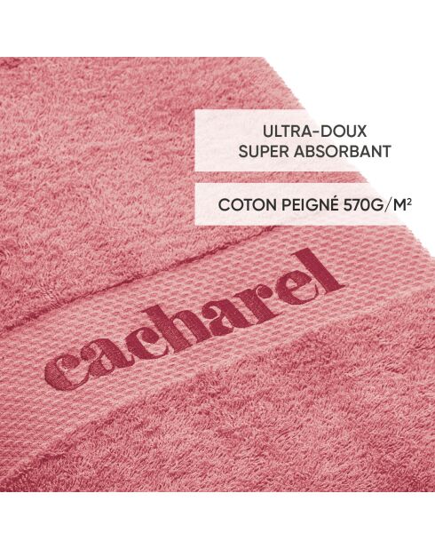 Set de 2 serviettes + 2 draps de bain Rose hibiscus